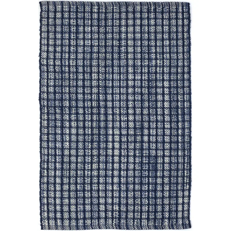Plaid Handwoven Blue Indoor / Outdoor Area Rug | Wayfair North America