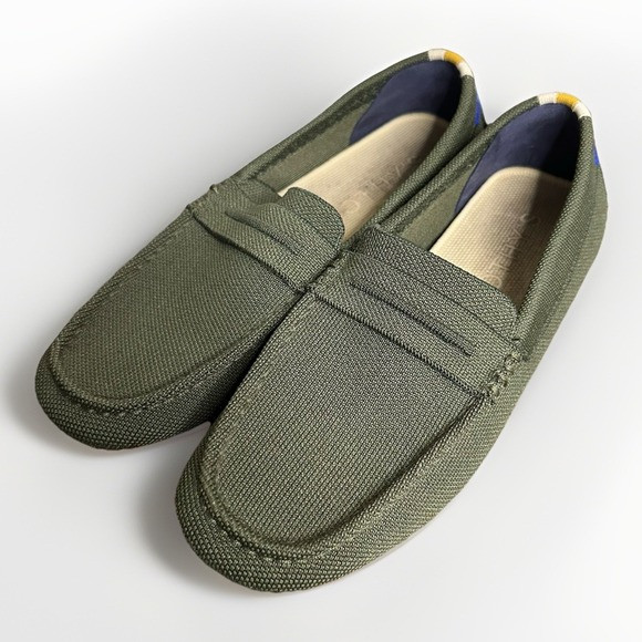 Rothys The Driver Olive Green Slip On Loafer Flats 9.5 Comfort Preppy Office | Poshmark