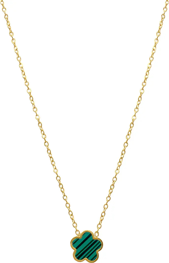 14K Yellow Gold Plated Clover Pendant Necklace | Nordstrom Rack