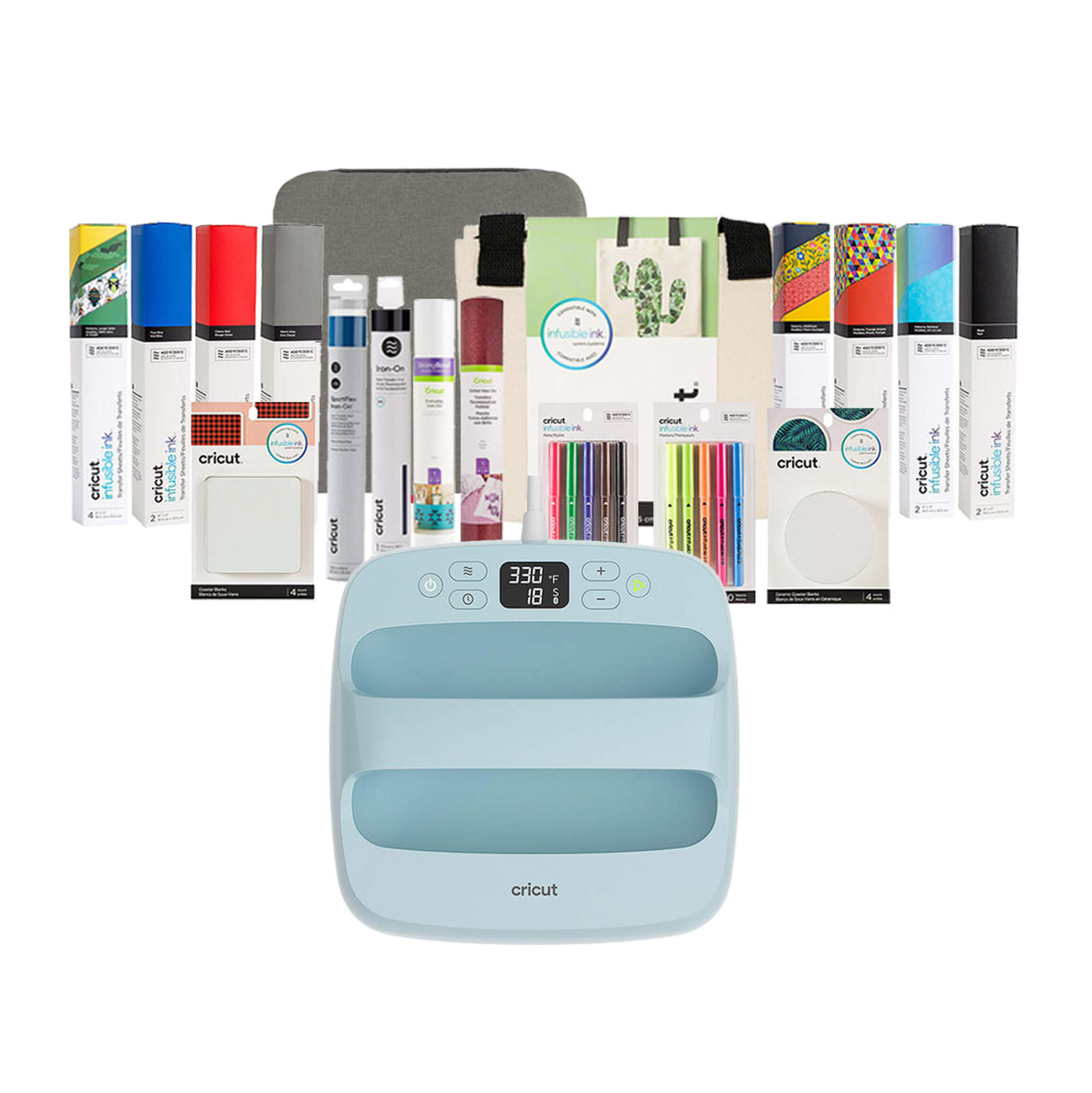 Cricut EasyPress™ 3, 9" x 9" + Essentials Iron-On Bundle | Cricut