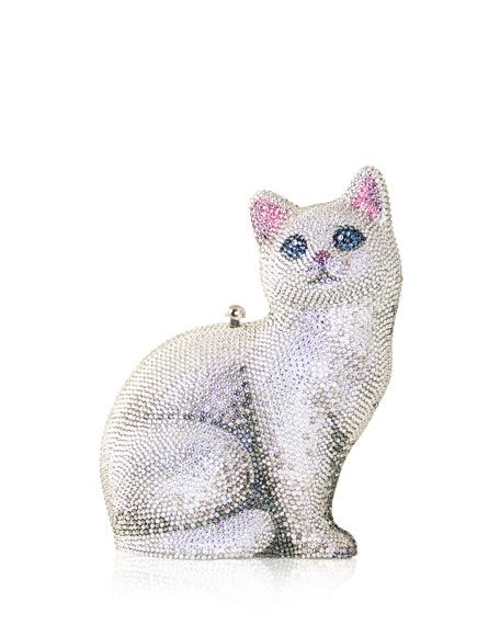 Judith Leiber Couture Cat Marie Crystal Clutch Bag | Neiman Marcus
