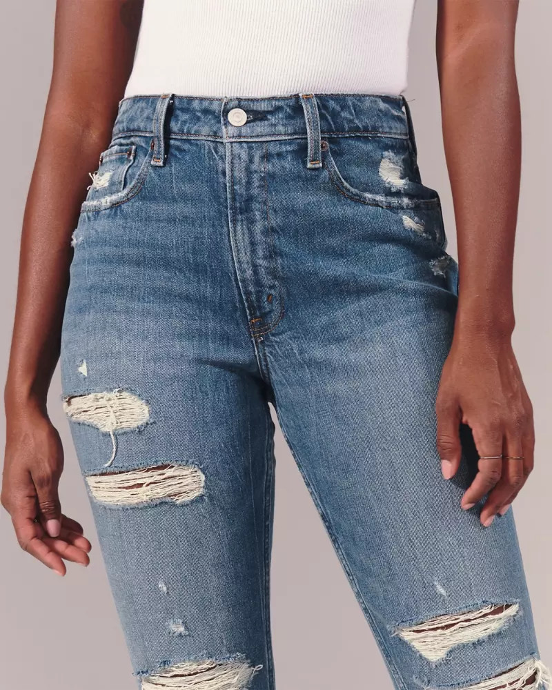 Curve Love High Rise Mom Jeans | Abercrombie & Fitch US & UK