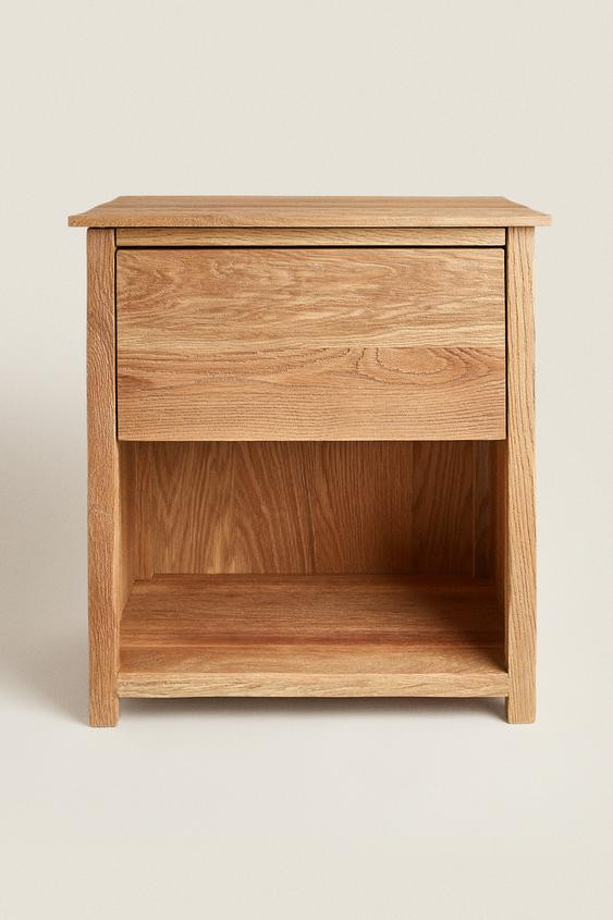OAK WOOD BEDSIDE TABLE | Zara UK