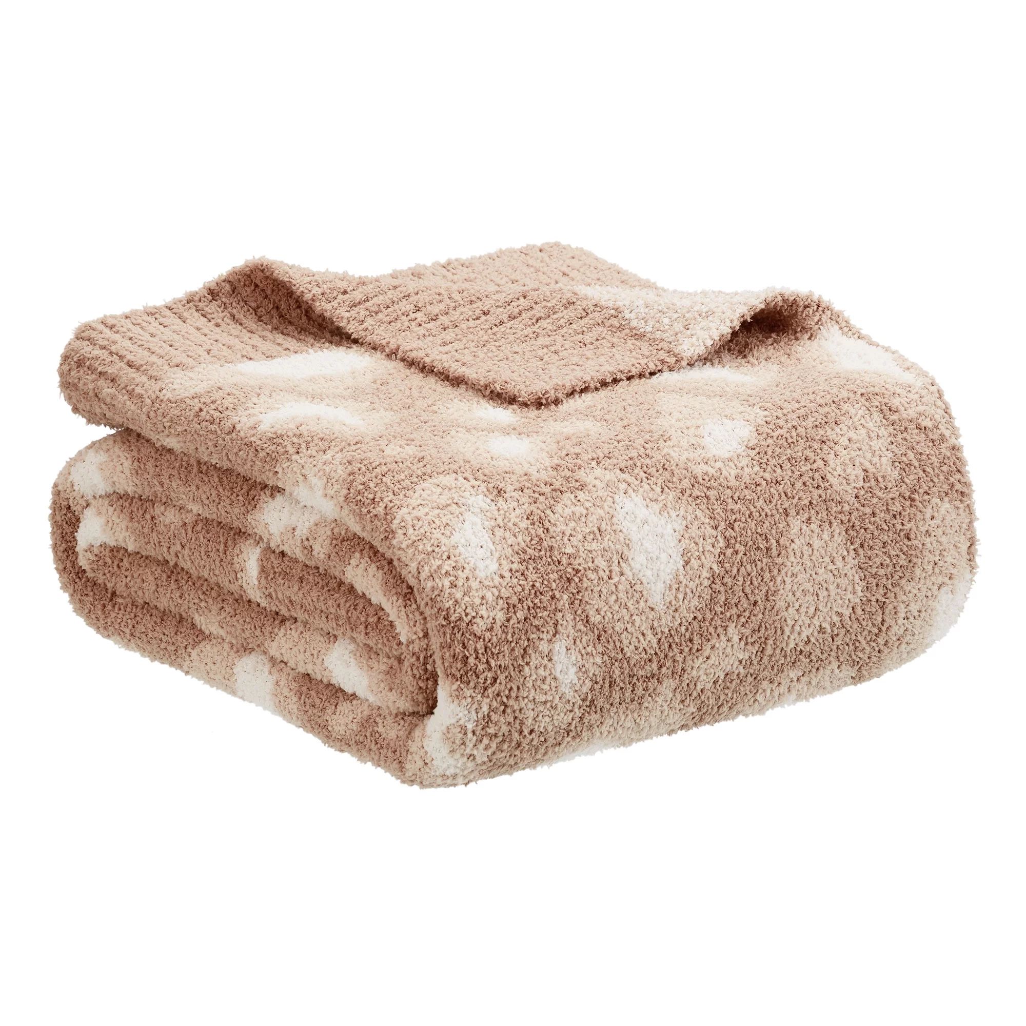 Better Homes & Gardens Cozy Knit Throw, 50"x72", Tan Animal Print | Walmart (US)