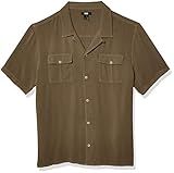PAIGE Men's Brookside Short Sleeve Button Down Shirt, Gable Green, M | Amazon (US)