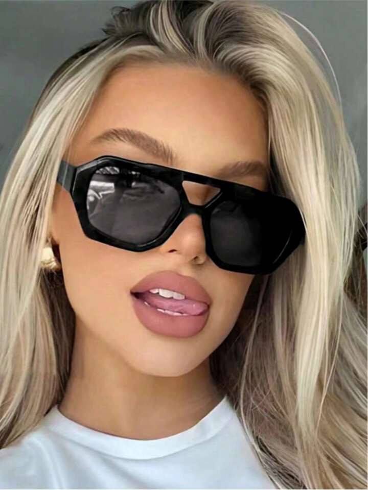 New High-End Square Fashion Glasses For Women & Men, Retro Unique Oceanic Lens Fashion Glasses, S... | SHEIN