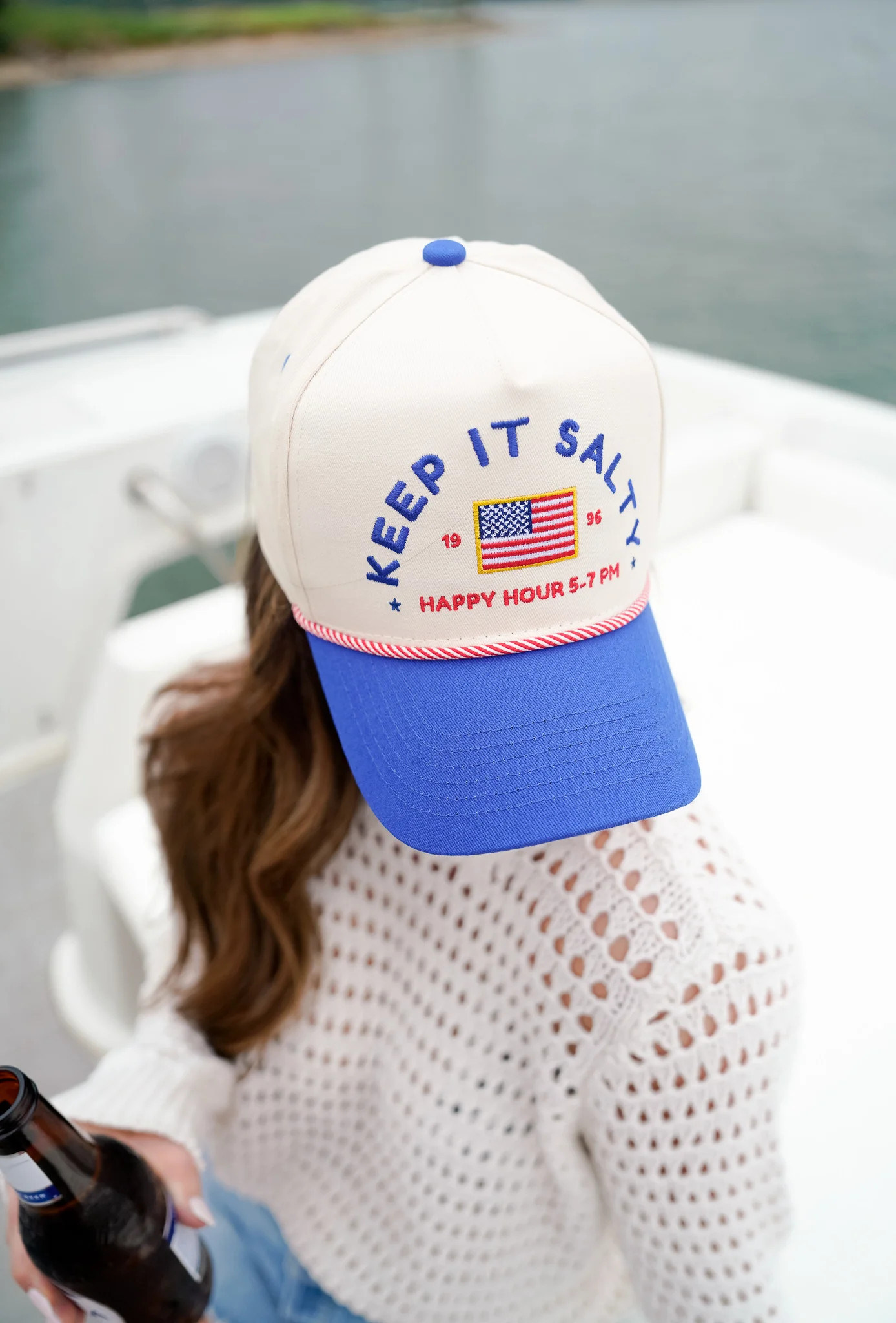 Keep it Salty - Royal Blue Vintage Trucker Hat | KenzKustomz
