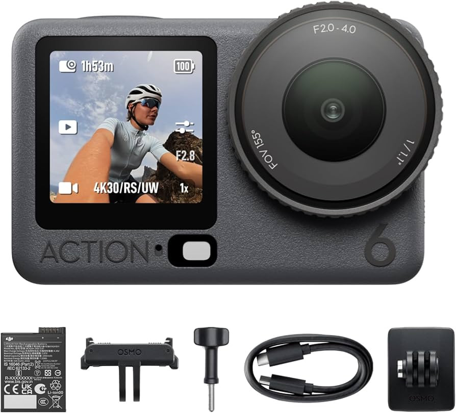 DJI Osmo Action 6 Standard Combo, Action Camera with 1/1.1″ Square Sensor, Variable Aperture of... | Amazon (US)