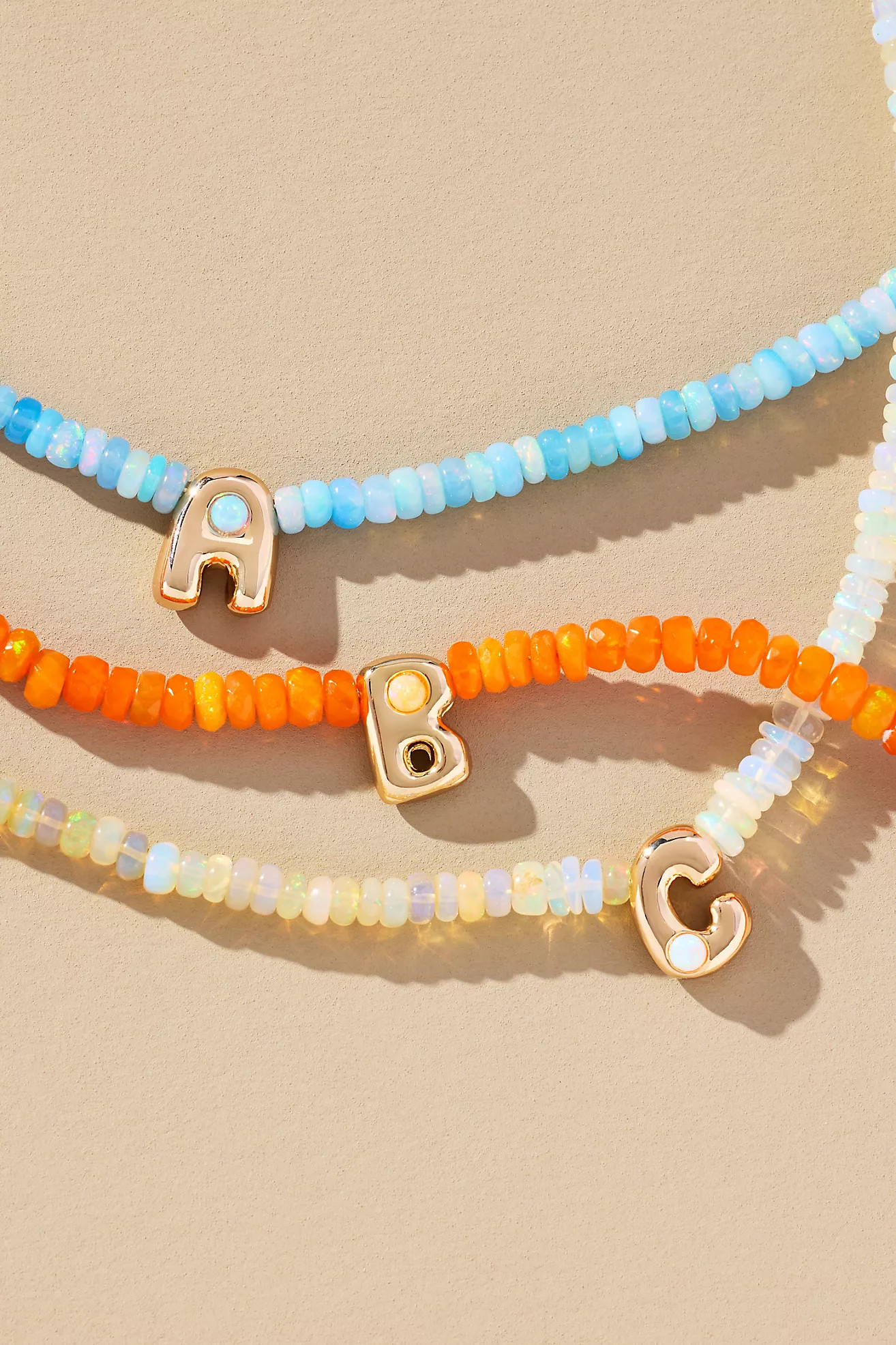 Beaded Bubble Monogram Necklace | Anthropologie (US)