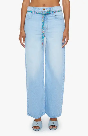 MOTHER SNACKS! The Shoelace Fun Dip Nerdy Wide Leg Jeans in Whipped at Nordstrom Rack, Size 30 | Nordstrom Rack