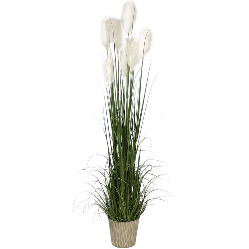 Green Grass Bundle with Metal Planter, 72.5" | At Home