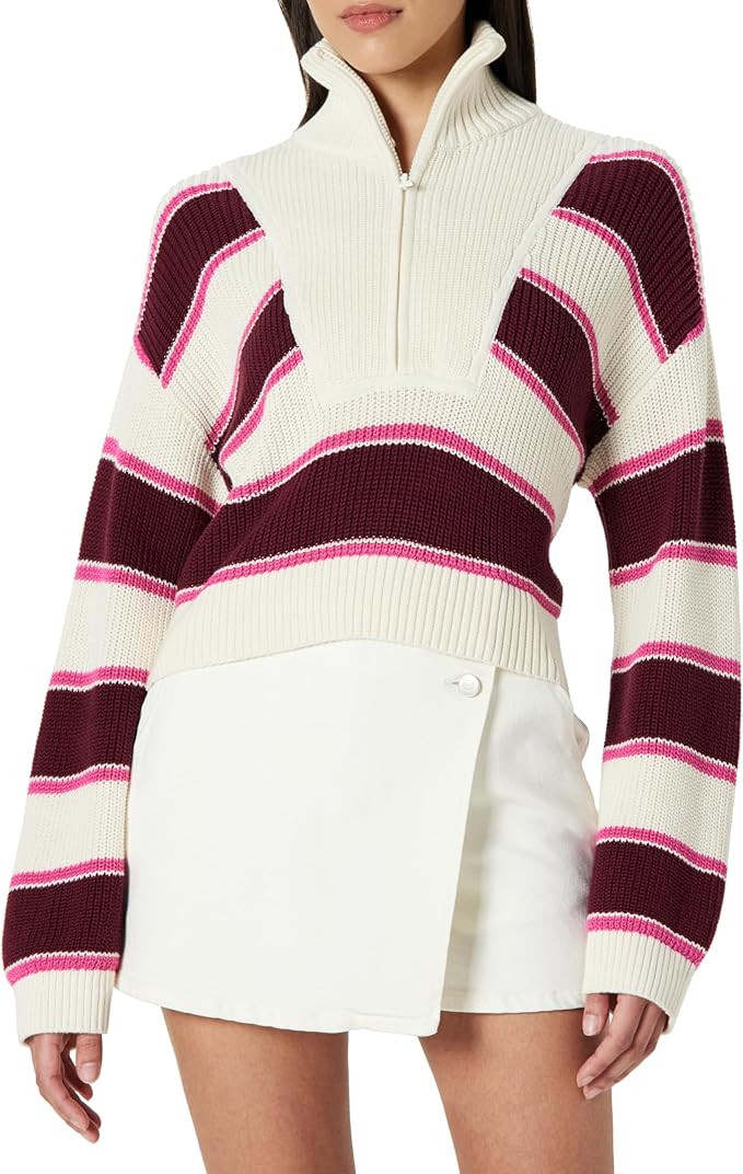 The Drop Women's Russel Stripe Half Zip Sweater | Amazon (US)