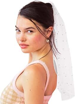 xo, Fetti Bachelorette Party Pearl Bridal Veil | Headband Decorations, Bride To Be Gift, Wedding | Amazon (US)