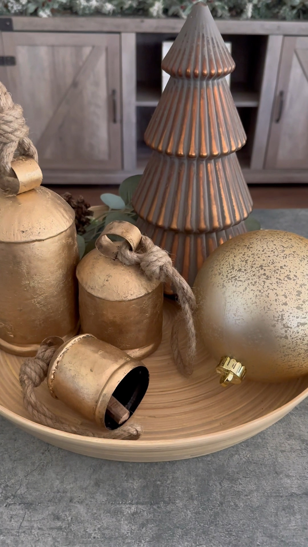 Gold bells. Holiday decor. Christmas decor. 

#LTKSeasonal #LTKHoliday #LTKhome