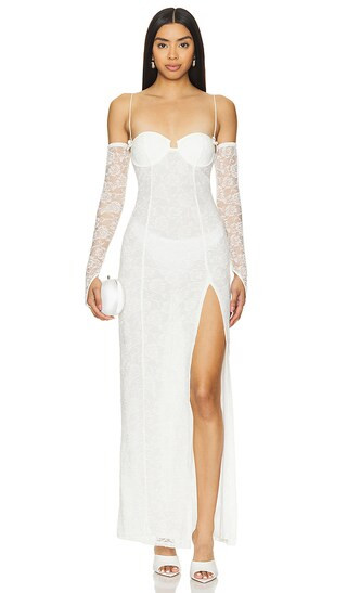 Najma Maxi Dress in Ivory | Revolve Clothing (Global)
