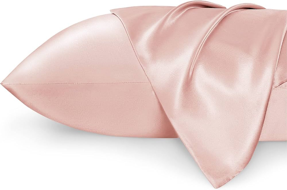 Bedsure Satin Pillowcase for Hair and Skin Queen -Coral Silky Pillowcase 2 Pack 20x30 Inches - Sa... | Amazon (US)