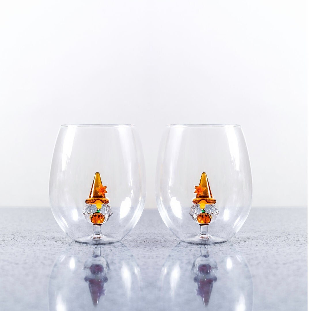Thanksgiving Wine Glasses Thanksgiving Decor Thanksgiving Glasses Gnome Wine Glasses Unique Wine ... | Etsy (US)
