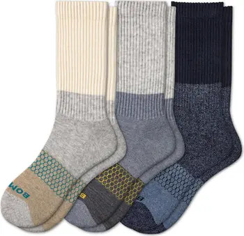 Bombas Tri-Block Assorted 3-Pack Calf Socks | Nordstrom | Nordstrom