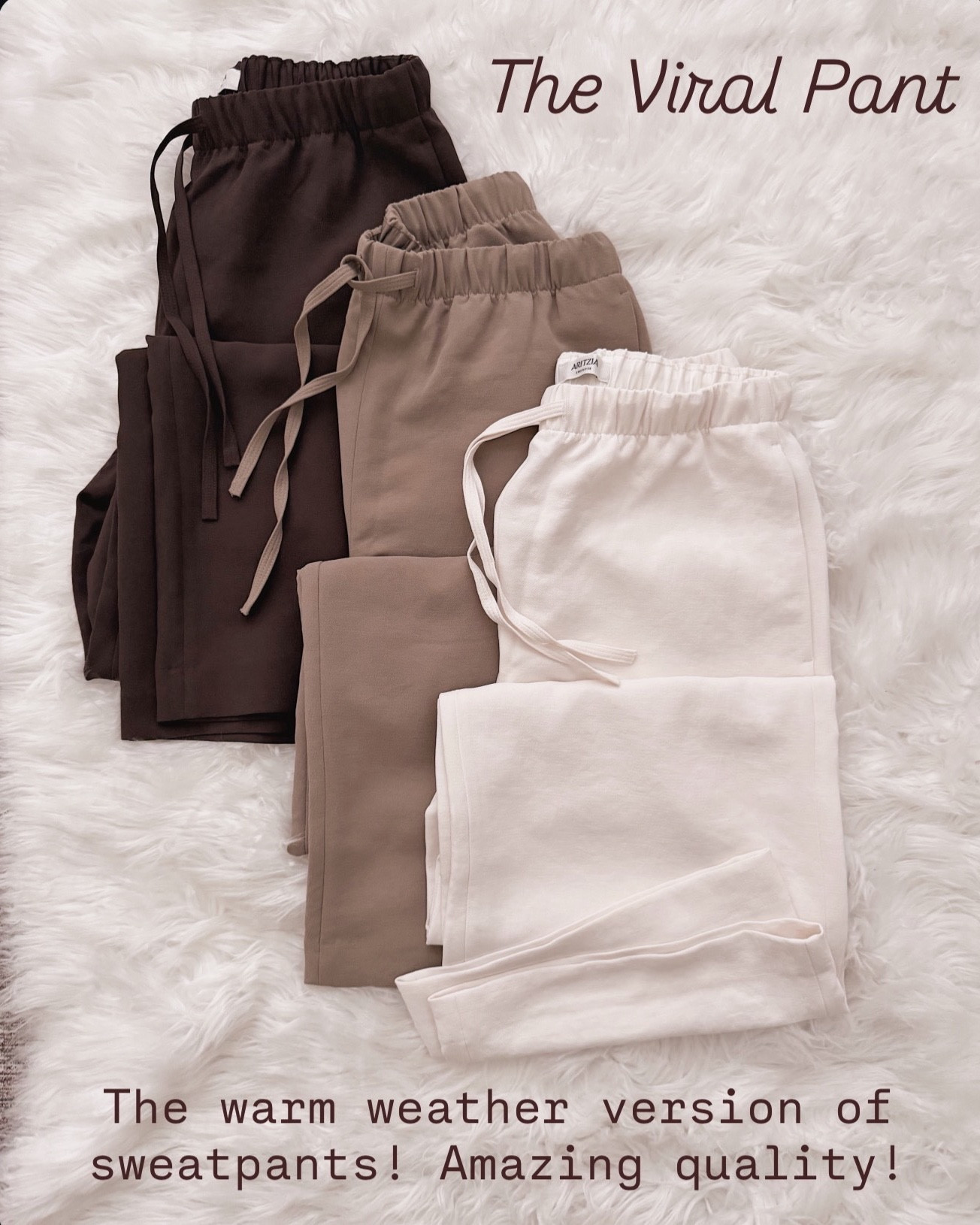 These viral pants are the warm weather version of sweatpants. Relaxed, comfortable, and easy to style with everything from tanks to lightweight sweaters.

viral pants women, comfy lounge pants women, casual spring pants outfit, relaxed fit pants women, everyday comfortable outfit women, neutral lounge wear women, casual weekend outfit women, spring casual style

#LTKOver40 #LTKTravel #LTKSeasonal