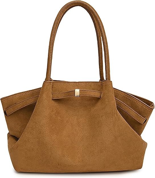 Makukke Faux Suede Tote Bag for Women, Hobo Handbag Women Vintage Shoulder Bag Purse for Work Off... | Amazon (US)
