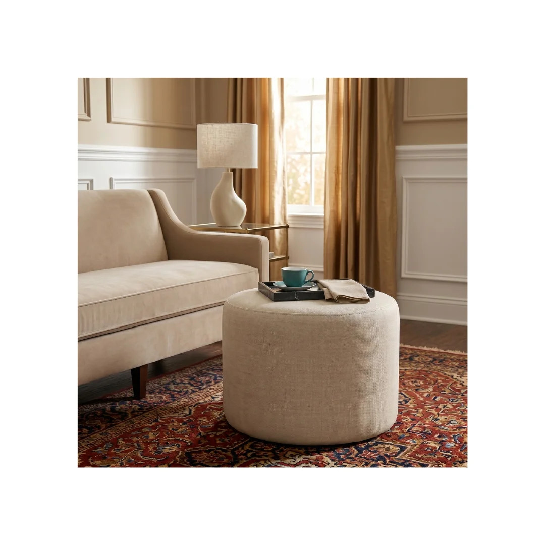Tywon Round Pouf Ottoman | Wayfair North America