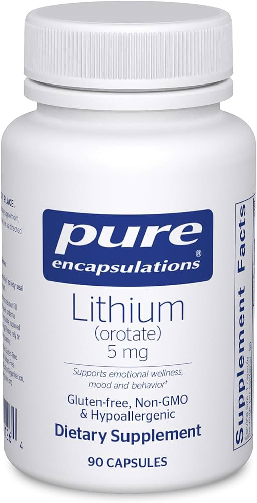 Pure Encapsulations Lithium Orotate 5 mg - Brain Support Supplement - with N-Acetyl-L-Cysteine (N... | Amazon (US)