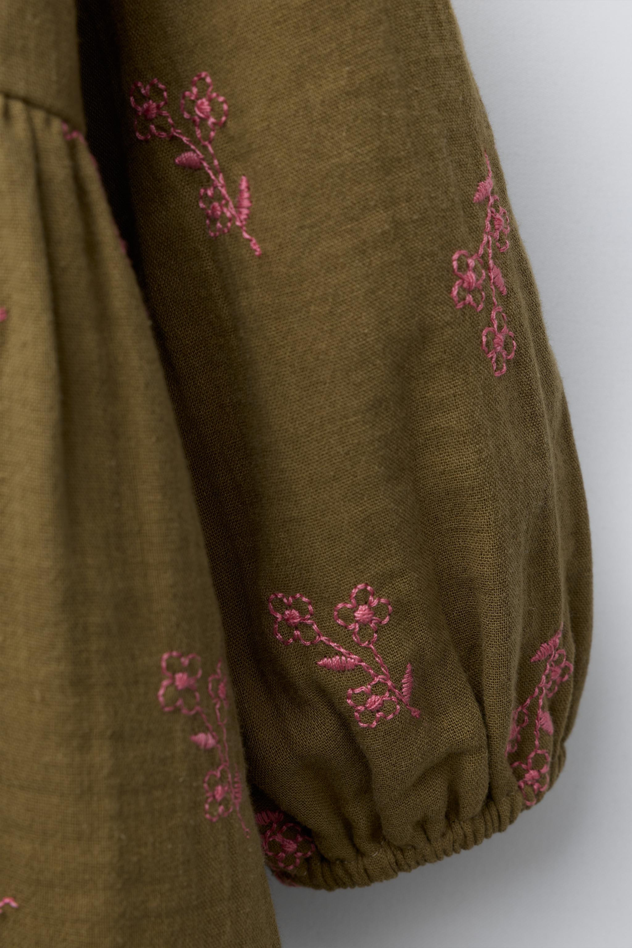 EMBROIDERED FLORAL DRESS | Zara US