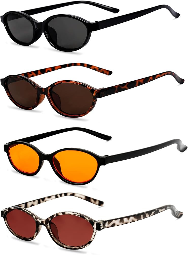 Retro Sonnenbrille, retro Oval sonnenbrille Damen Herren, Trendy-Sonnenbrillen Classic-Ultraleich... | Amazon (DE)