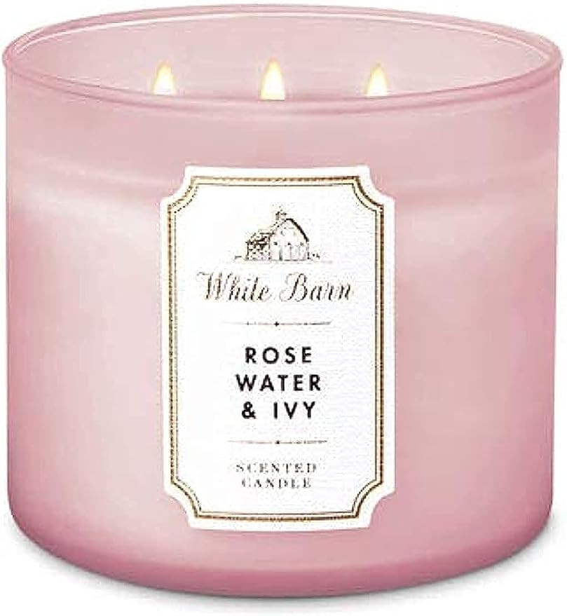 White Barn Bath & Body Works Rose Water & Ivy 3 Wick Candle | Amazon (US)