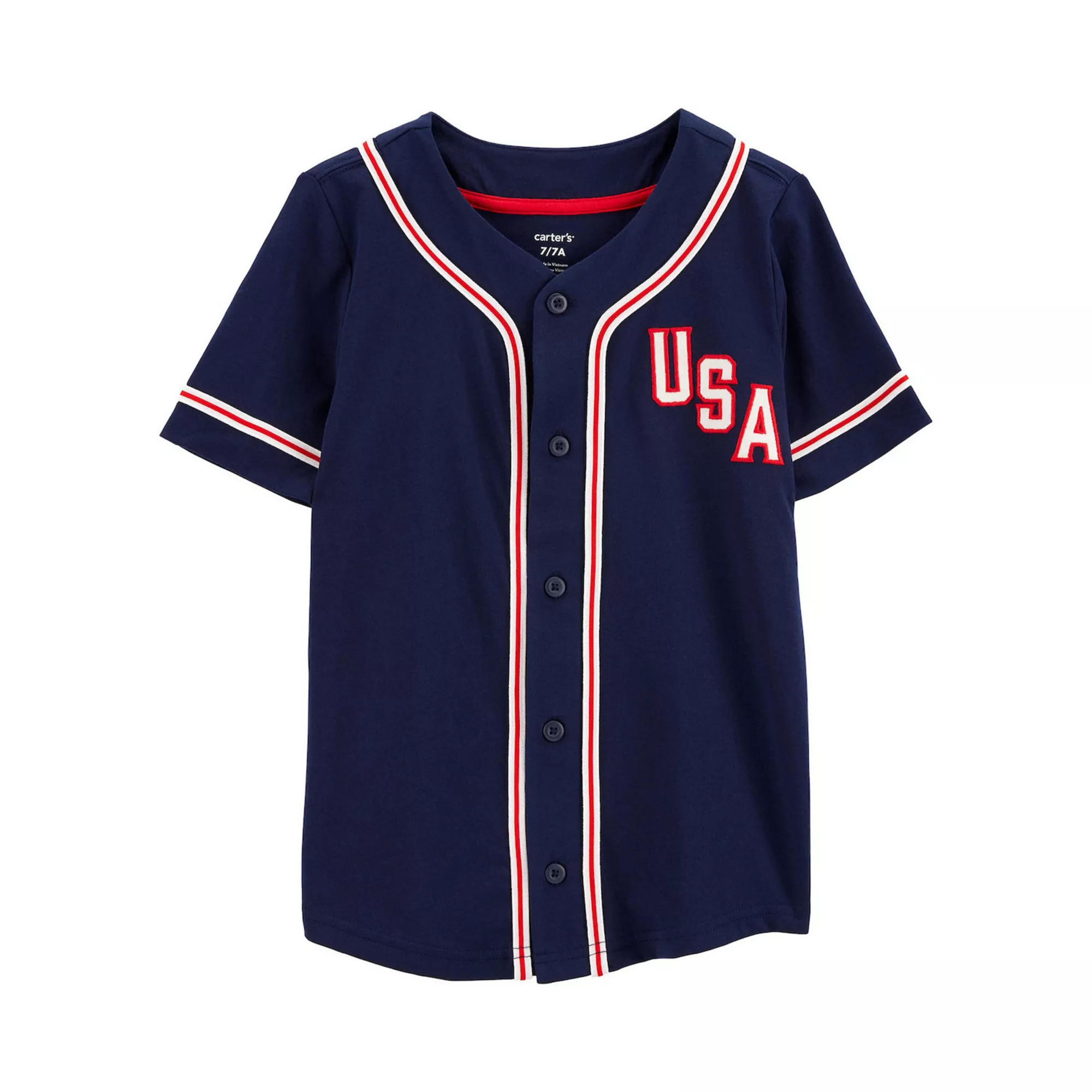 Boys 4-14 Carter's USA Varsity Button-Down Shirt | Kohl's