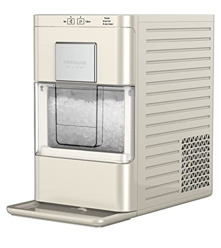 Frigidaire Nugget Ice Maker, Countertop Ice Machine with Transparent Window, Sonic Ice Maker with 44 lbs. Capacity, Auto Self Cleaning Ice Maker Machine, 2.0 Gen, Cream - 16.75D x 11.75W x 20.25H | Amazon (US)
