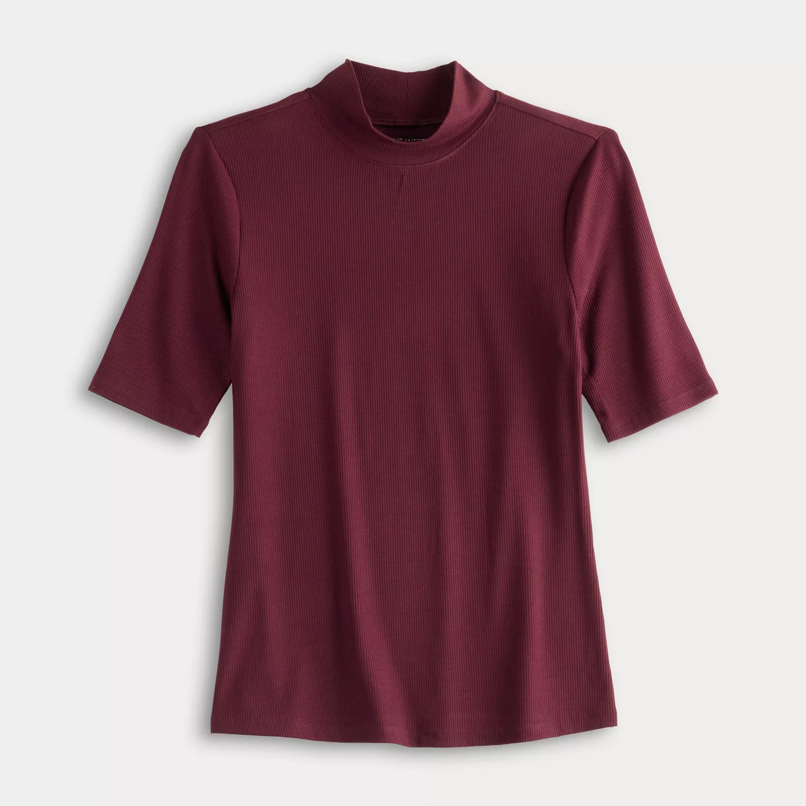 Women's Nine West Fitted Elbow Sleeve Mockneck T-Shirt | Kohl's