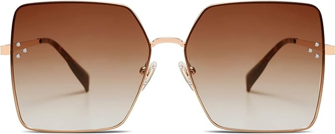 SOJOS Trendy Square Sunglasses Womens Big Oversized Designer Style UV Protection Sunnies Shades S... | Amazon (US)