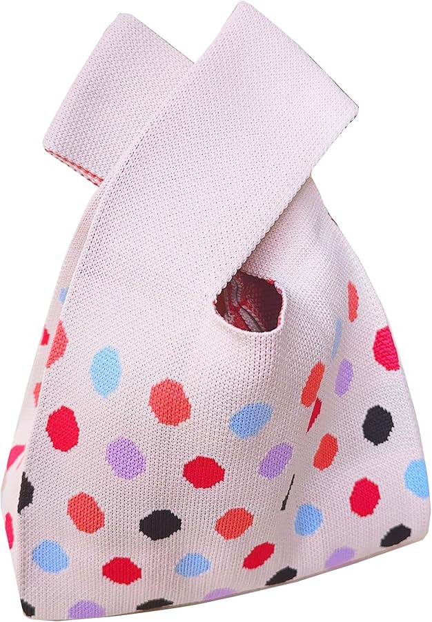 Knot Bag, Mini Knit Tote Bag, Extra Thickened Japanese Knot Bag, Wristlet Handbag - 1/2/6 Pack | Amazon (US)