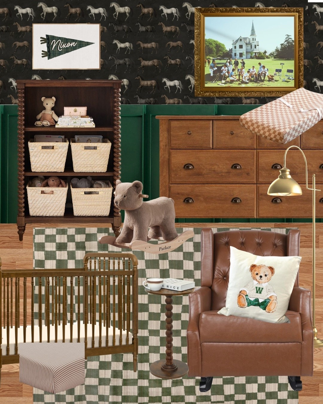 Polo Club boys nursery. Country club. Polo bear  

#LTKKids #LTKHome #LTKBaby
