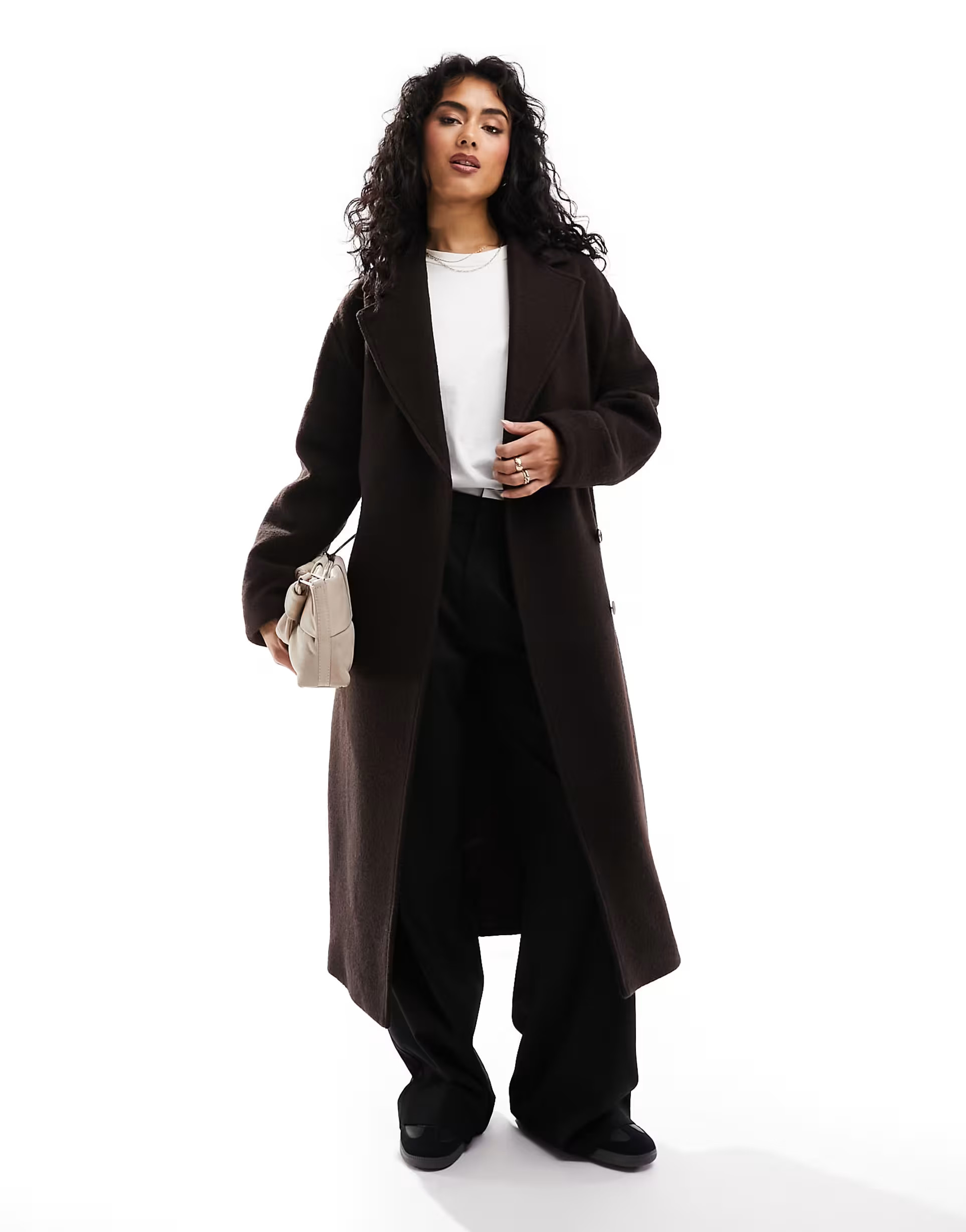 & Other Stories belted wool coat in brown | ASOS (Global)