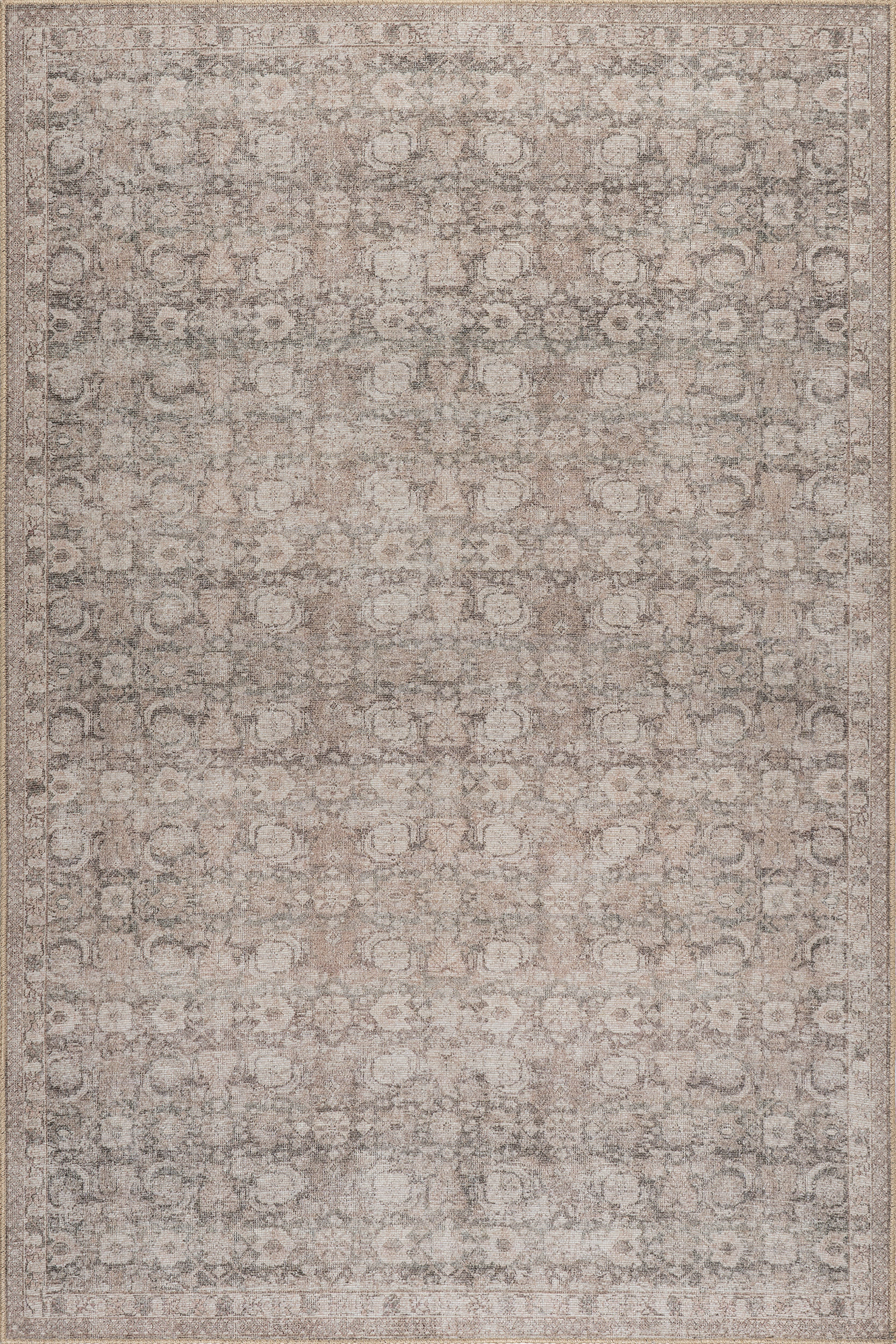 Dark Beige Clinton Antiqued Jute-Blend 4' x 6' rug | Rugs USA