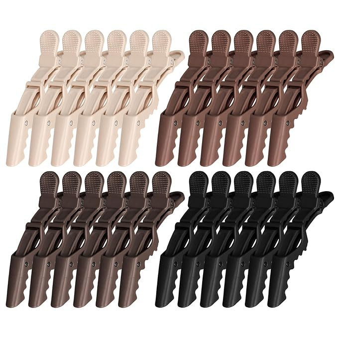 Ondder 24 Pack Alligator Hair Clips for Styling Sectioning Large Salon Pro Hair Clips for Barber ... | Amazon (US)