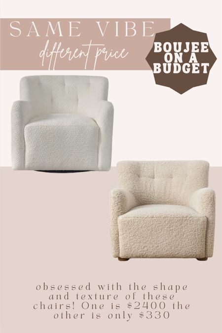 I fell in love with these Sherpa McGee and co chairs but they are over $2k! The amazon boujee on a budget version is a fraction of the price! 

#LTKHome #LTKSeasonal #LTKSaleAlert