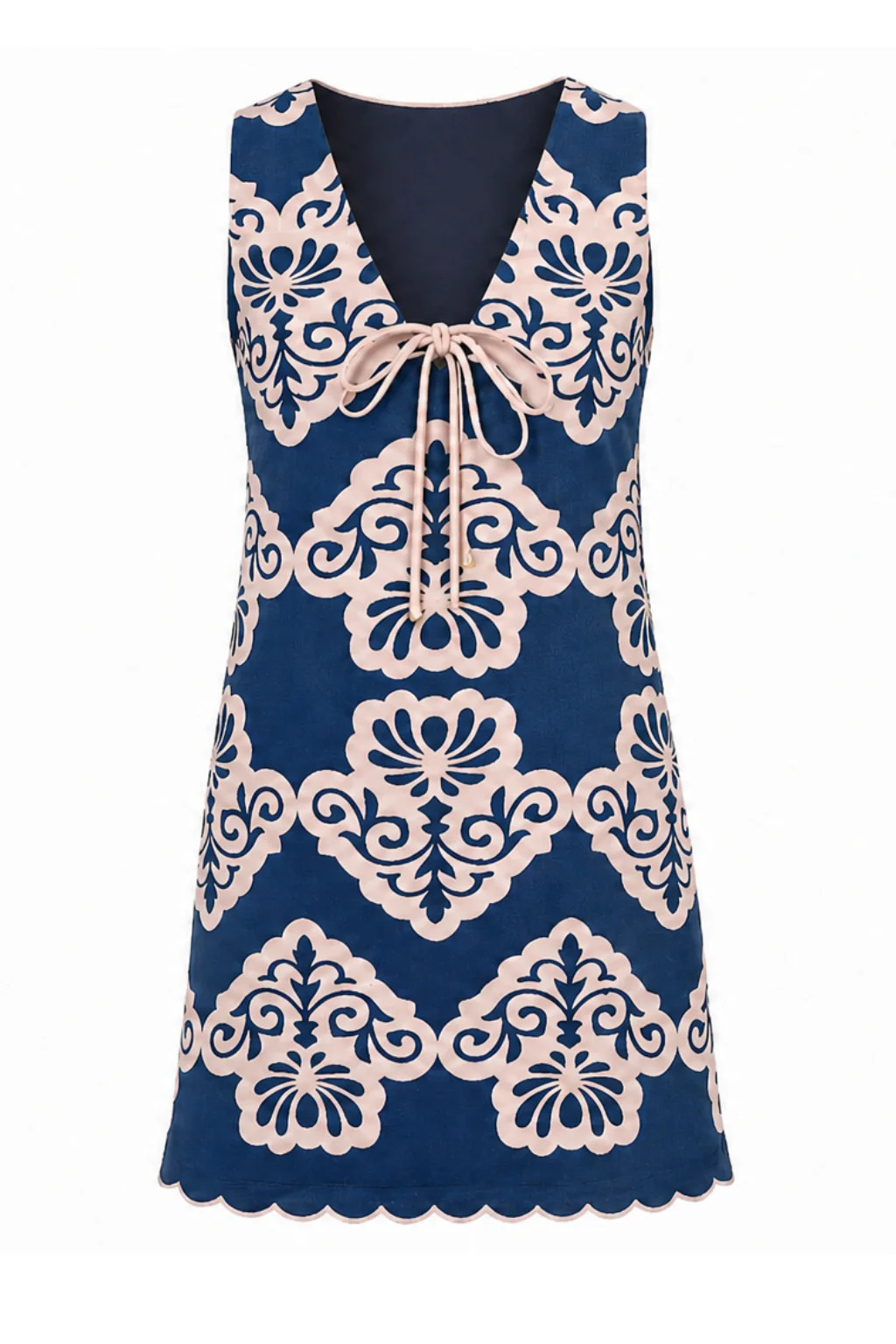Victoria Navy Sea Wall Mini Dress | Anna Cate Collection