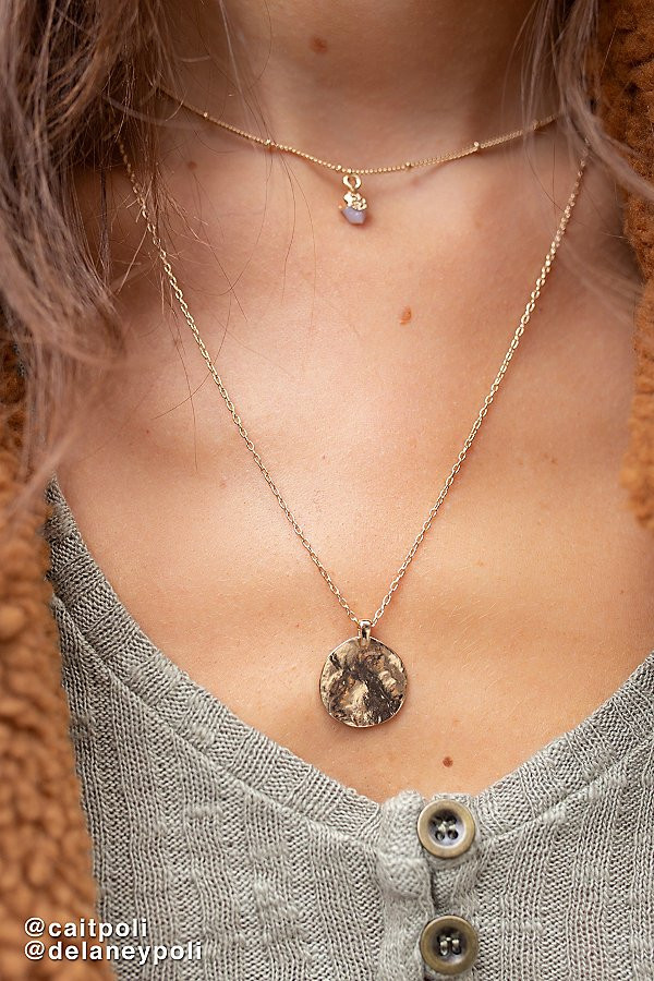 Crystal Layering Necklace - Gold at Urban Outfitters | Urban Outfitters (US and RoW)