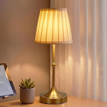 NEWSEE Rechargeable Cordless Table Lamp, Portable Dimmable LED Retro Bedside Light, 4000mAh Batte... | Amazon (UK)