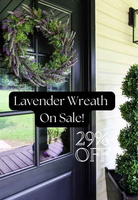 My favorite real feel artificial lavender wreath is on sale but there are only a few left! #frontdoorwreath #wreath #frontdoor 

#LTKhome #LTKsalealert #LTKSeasonal