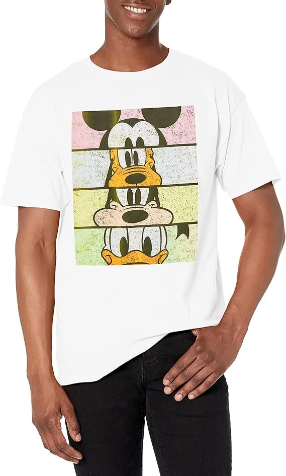 Disney Men's Characters Crew Crop T-Shirt | Amazon (US)