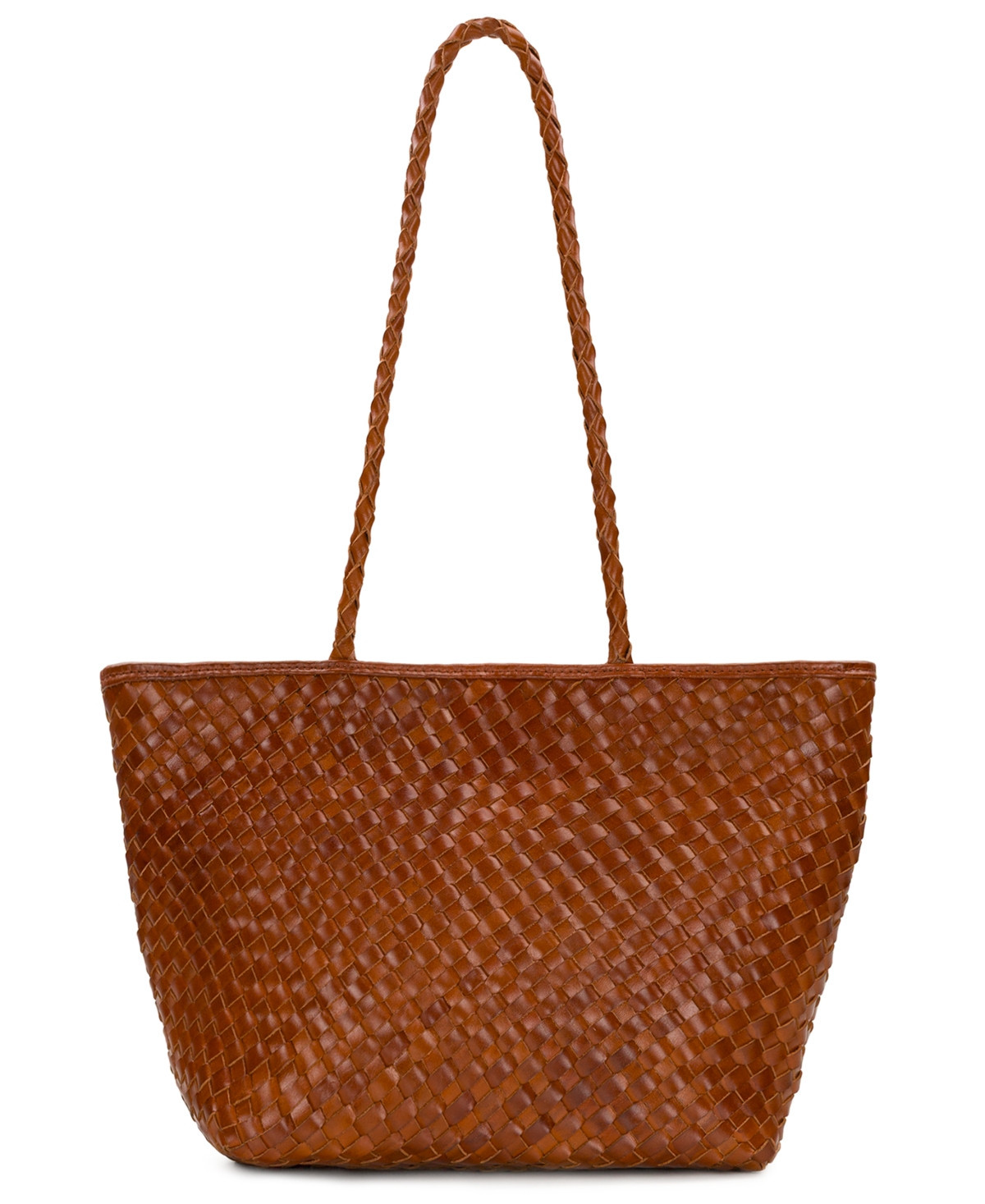 Patricia Nash Olivia Large Satchel Tote Bag - Cognac | Macy's