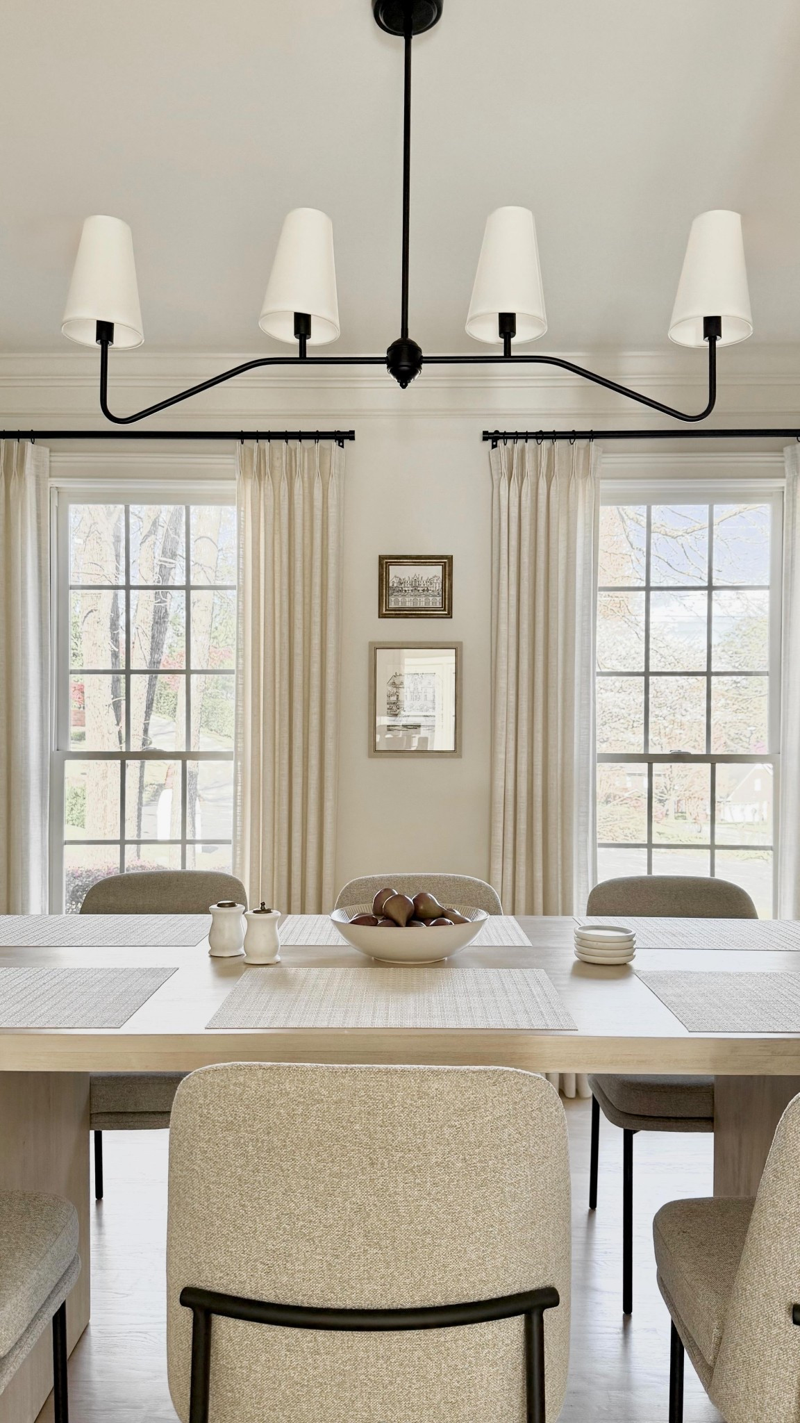 It’s amazing what adding curtains can do for a space. My dining room felt unfinished until I installed these dreamy drapes from @cozyology.curtains - now it feels warm, elevated, and complete. If you feel like something is missing in a room, try custom curtains for the perfect finishing touch! 

I love how high quality and customizable the drapes from @cozyology.curtains are while still being so affordable. All the details for this exact look are below! 

Product: Liam Linen Pleated Drapery
Color: Morning Mist 
Header: Pinch Pleat 
Liner: Unlined 

If you’d like to try them out, use code SMBYDESIGN for 18% off or follow this link: 

https://cozyologycurtains.com/?ref=SHAYMIRON

Designer Inspired Drapes | Dining Room Curtains | Easy Curtain Installation | Budget Friendly Room Upgrades | Elevated Window Treatments 

 #DiningRoomGlowUp #HomeTransformation #CurtainMakeover #CozyHomeVibes #InteriorInspo #NeutralDecor #HomeStyle #BeforeAndAfter #InteriorLover #StyledSpaces #HomeAesthetic #HouseGoals #EffortlessDesign