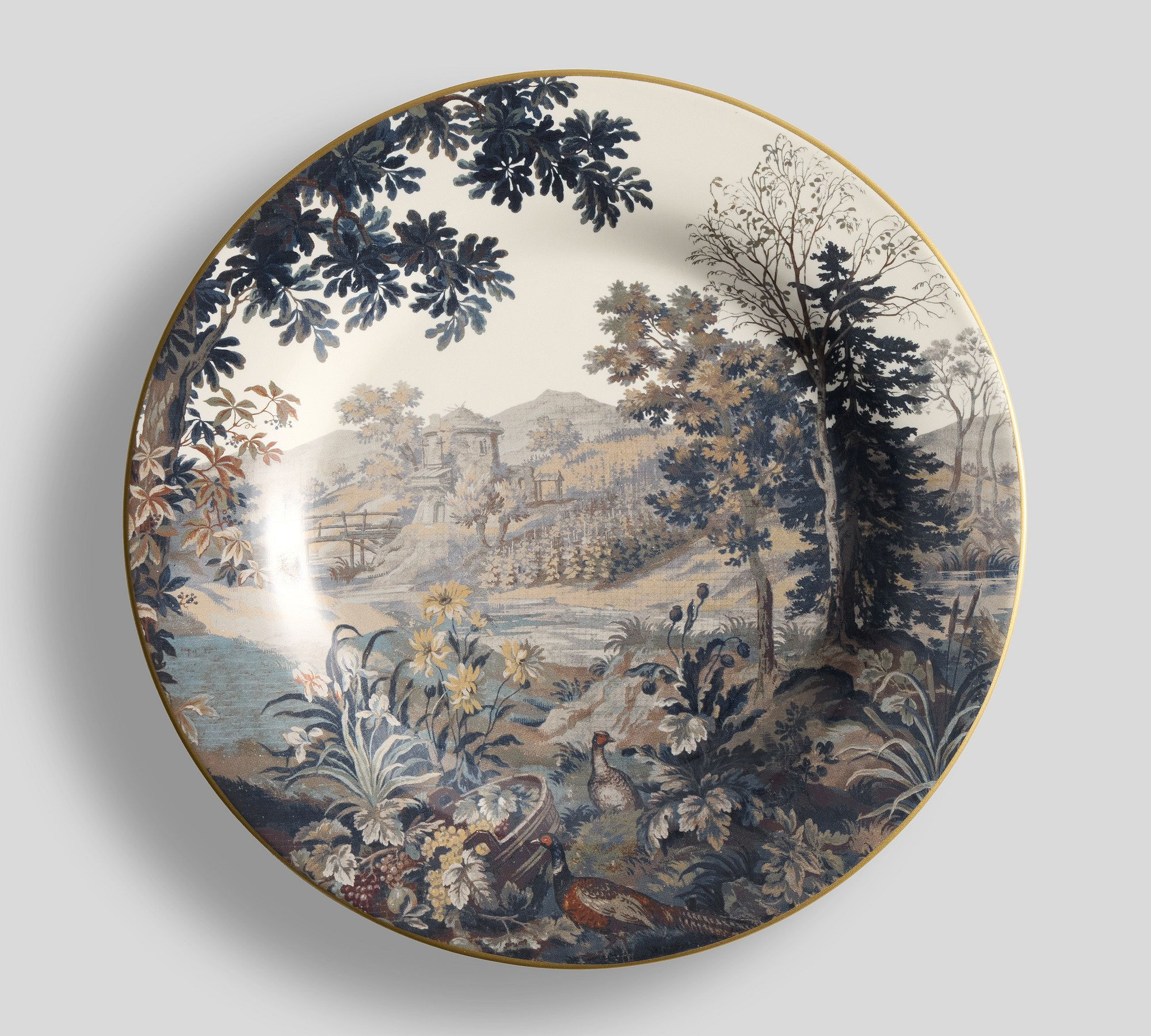 Kravet Folly Scenic Stoneware Salad Plates - Mixed Set of 4 | Pottery Barn (US)