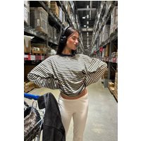 Bloom Long Sleeve Top Beige Stripe | Hello Molly (US)