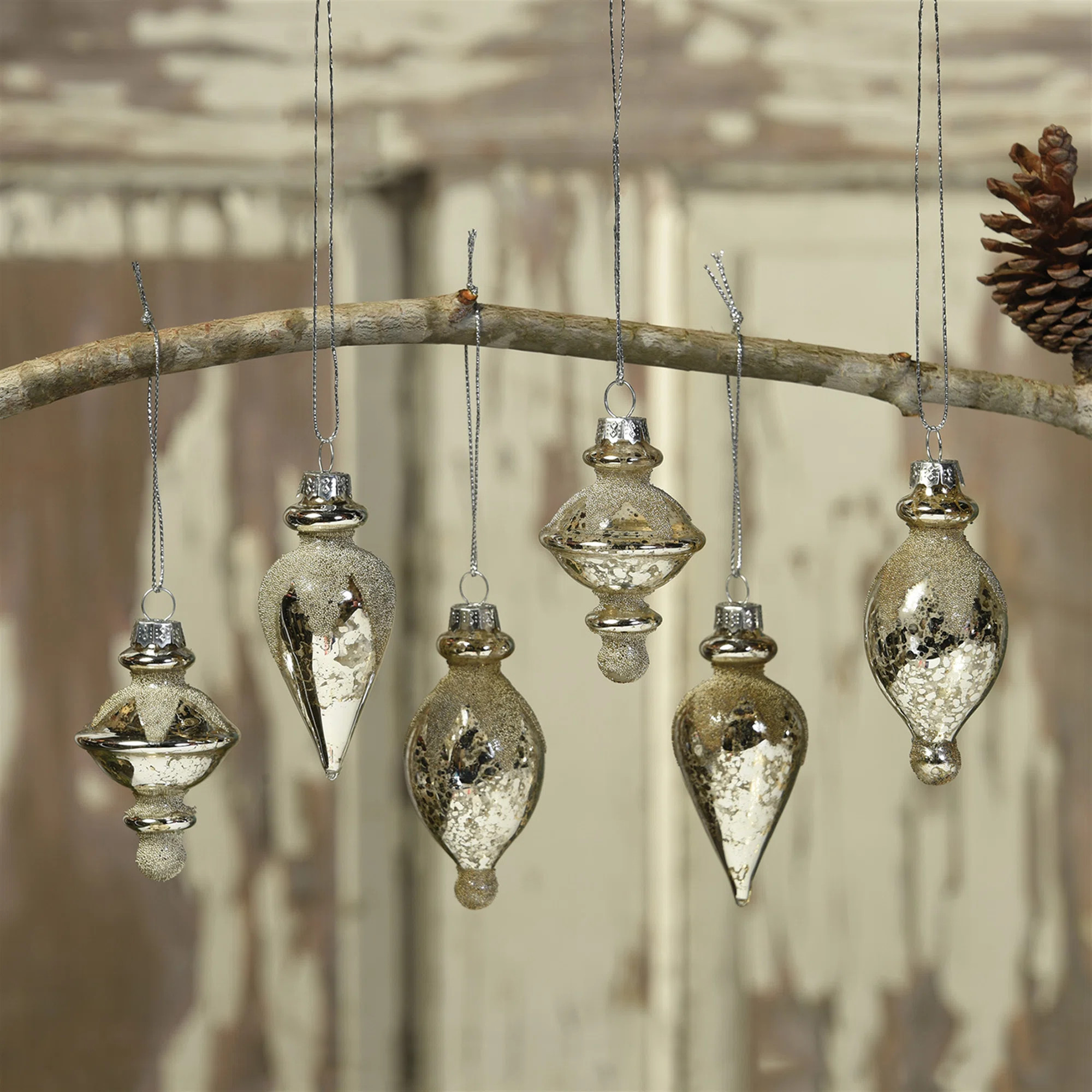 6 Piece Glass Finial Ornament Set | Wayfair North America