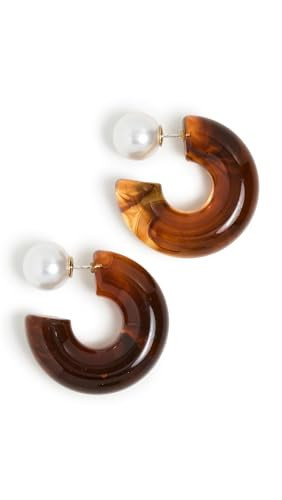 Luv Aj Women's The Tortoise Noemi Hoops, Tortoise, Brown, One Size | Amazon (US)